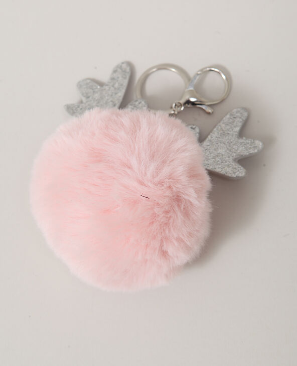 Porte-clés pompon rose - Pimkie