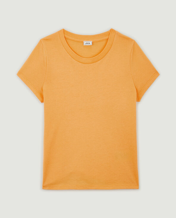 T-shirt basique col rond orange - Pimkie