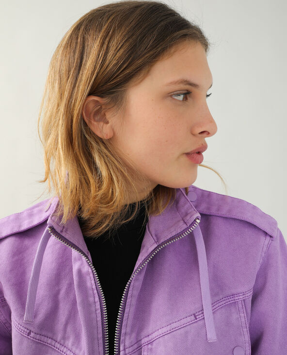 Veste en jean violette clearance