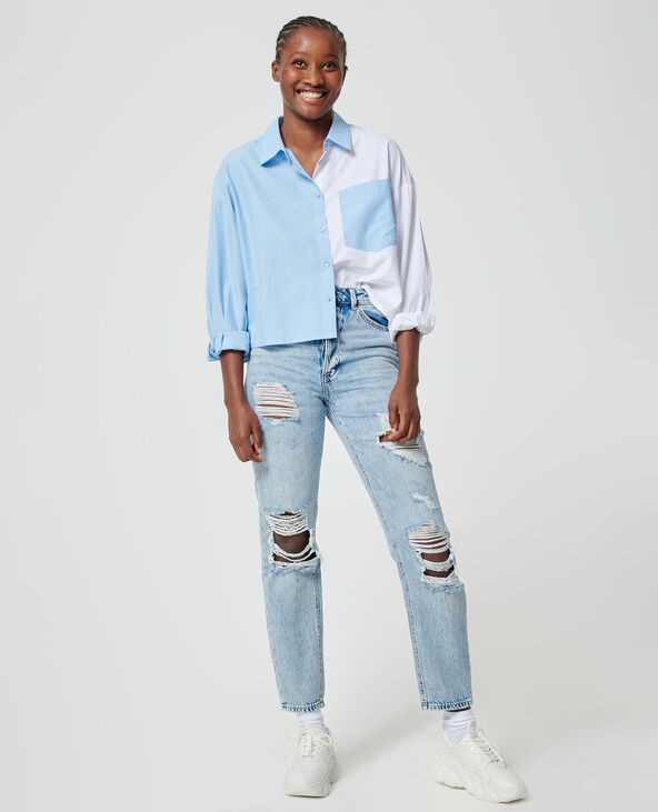 Jean mom et chemise online