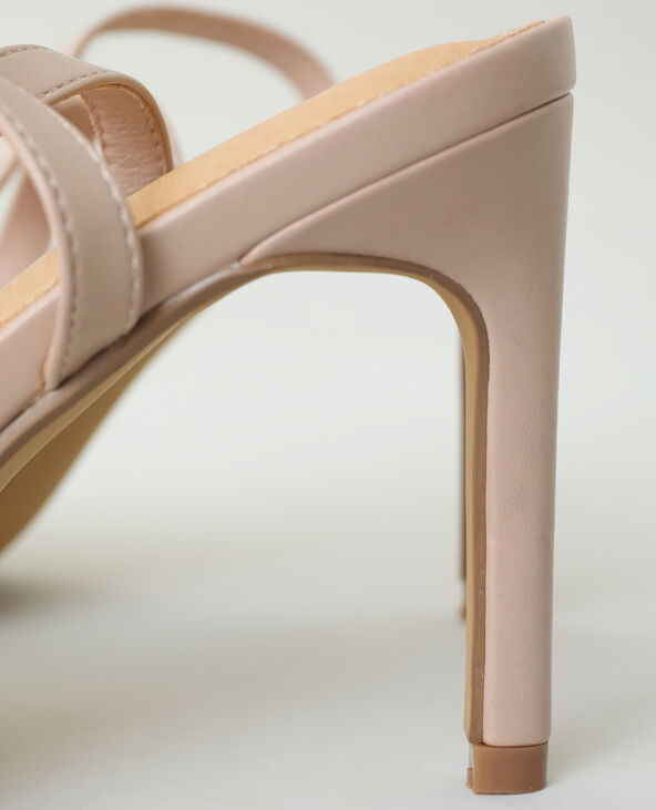 Sandales tressées à talons aiguilles beige - Pimkie