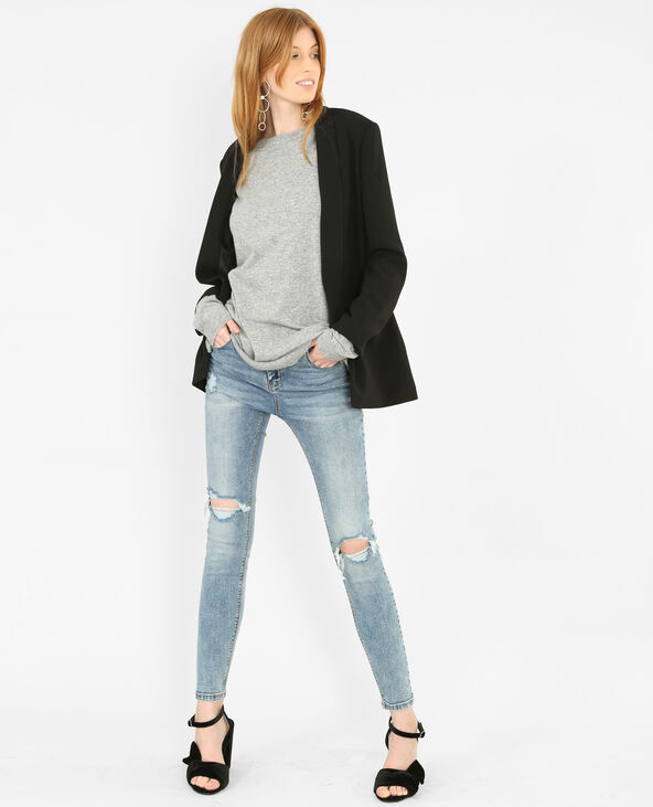 Pull long gris clair - Pimkie
