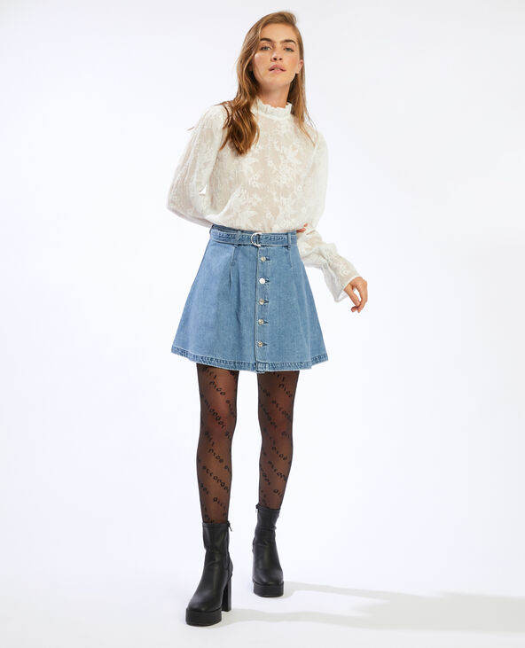 Blouse romantique brodée blanc - Pimkie