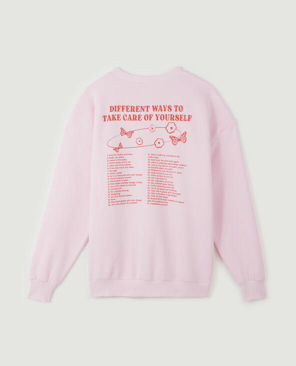 Sweat oversize col rond lilas - Pimkie