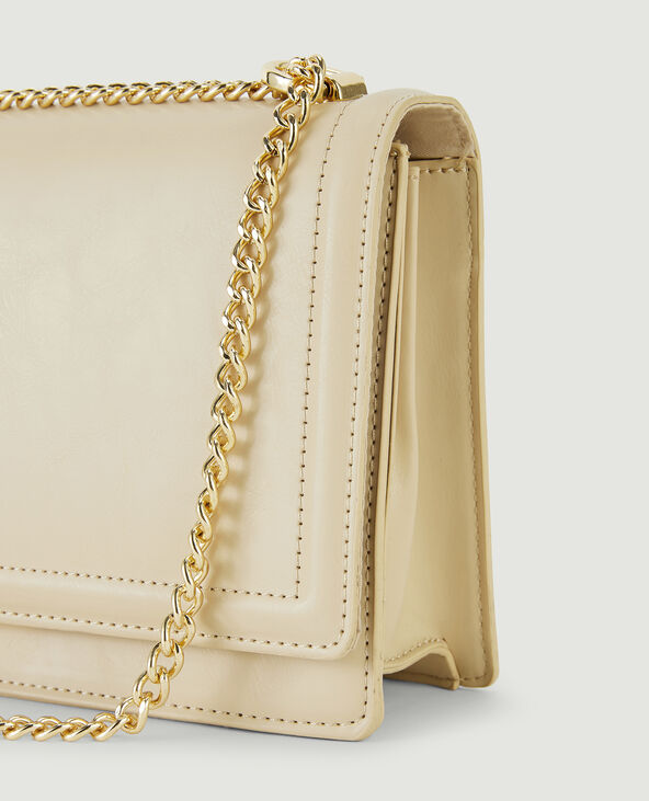 Sac rigide avec chaînes écru - Pimkie