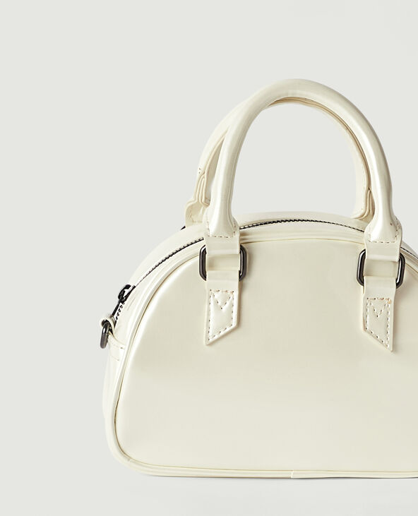 Petit sac vinyle à bandoulière amovible blanc - Pimkie