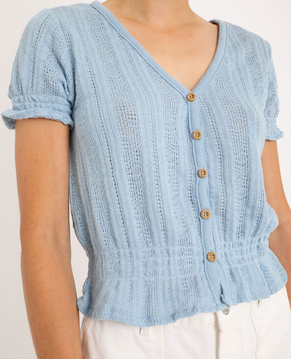 Top boutonné gris - Pimkie
