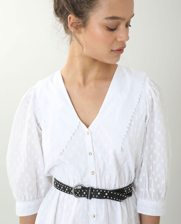 Robe à gros plumetis blanc - Pimkie