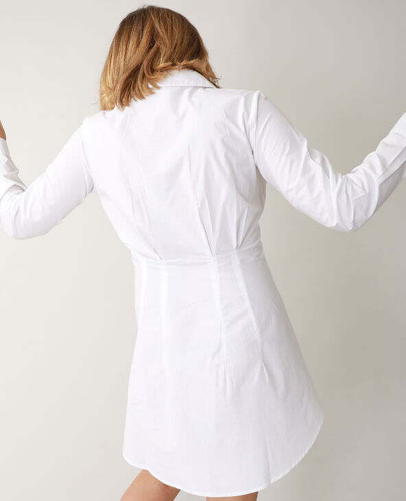 Chemise blanche outlet longue cintrée femme