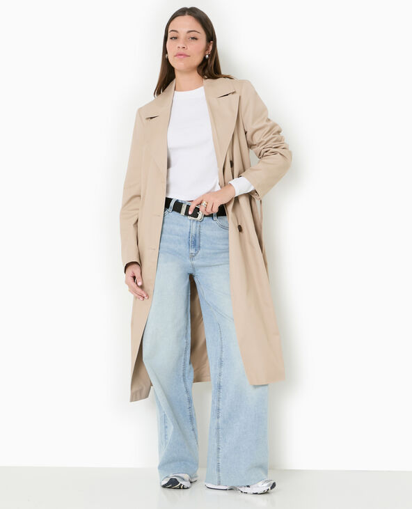Jean wide taille haute bas coupés bleu - Pimkie