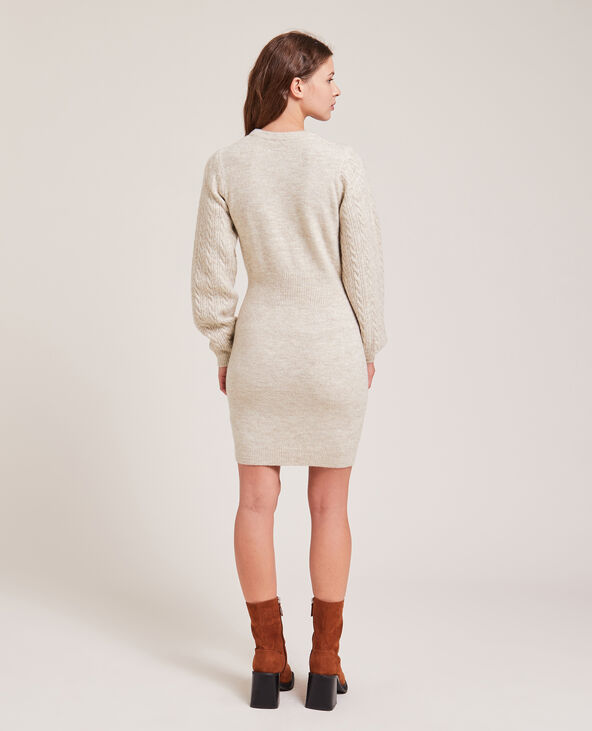 Robe en maille taille marquee