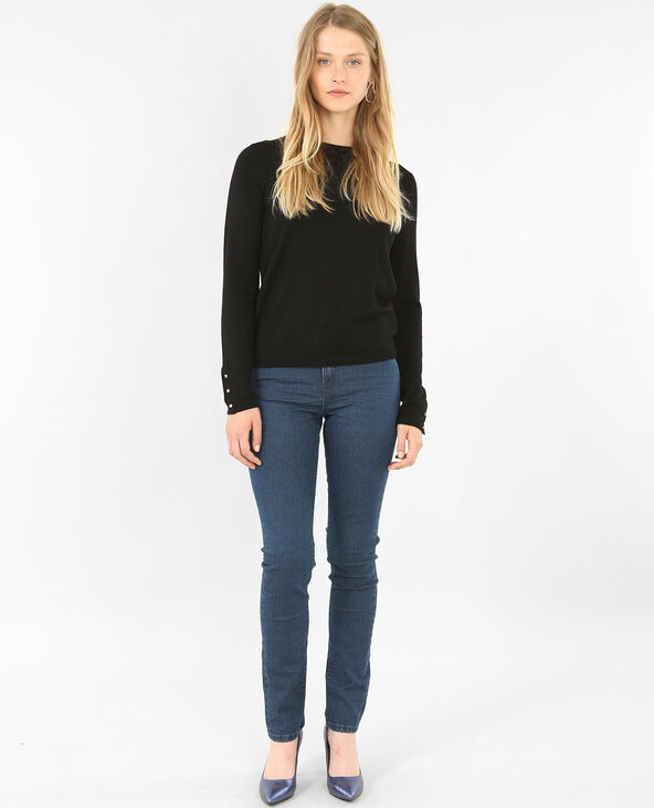 Pull à pressions noir - Pimkie