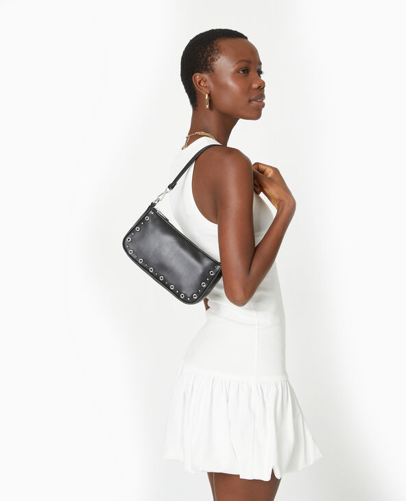 Sac pochette avec clous et œillets métalliques noir - Pimkie