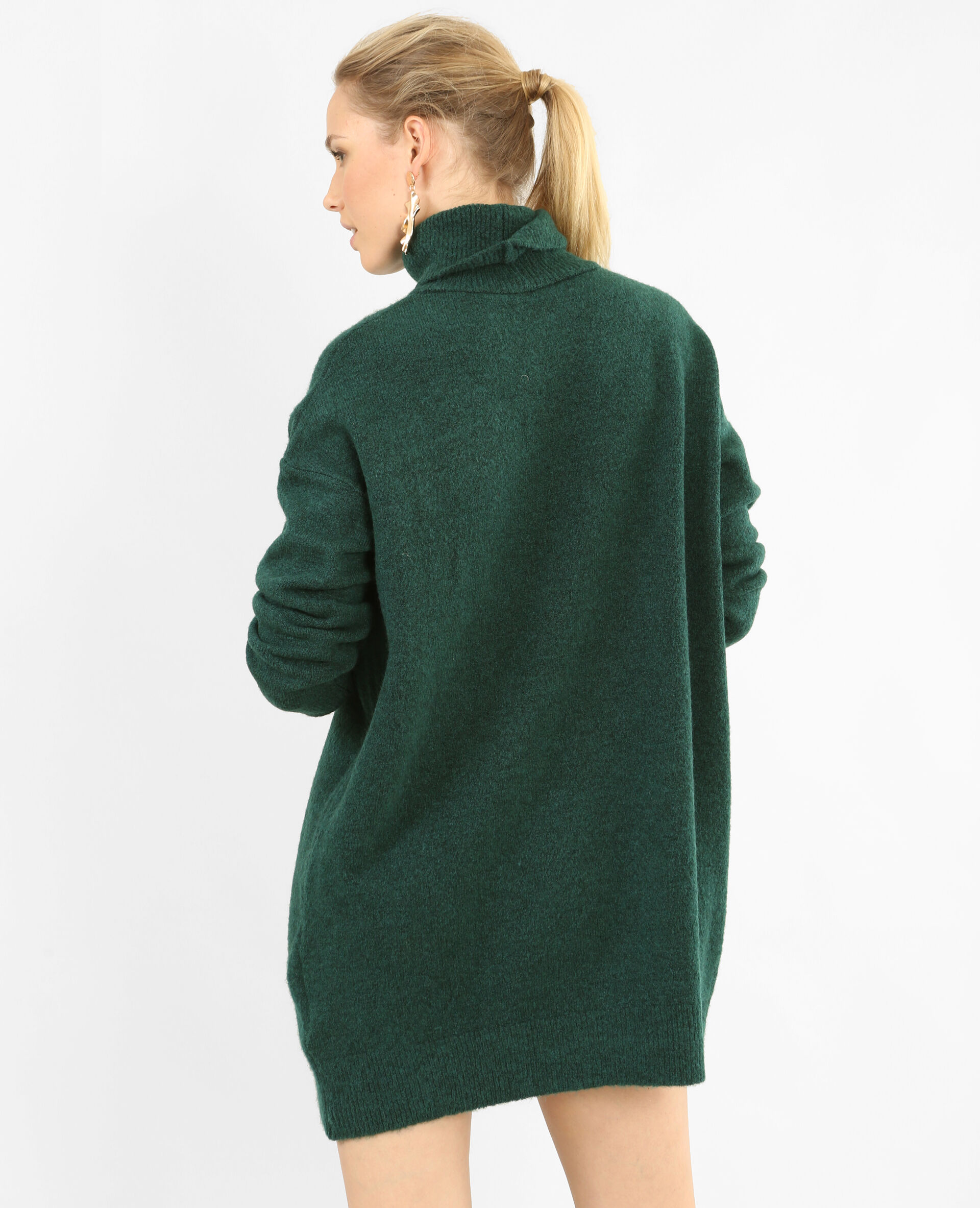 Robe pull col roulé vert - 780771C53A05 | Pimkie