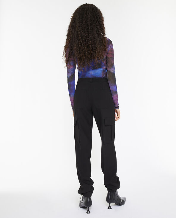 Pantalon cargo avec élastiques coulissés noir - Pimkie