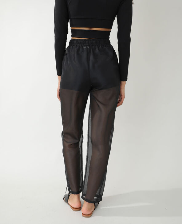 Pantalon noir transparent online