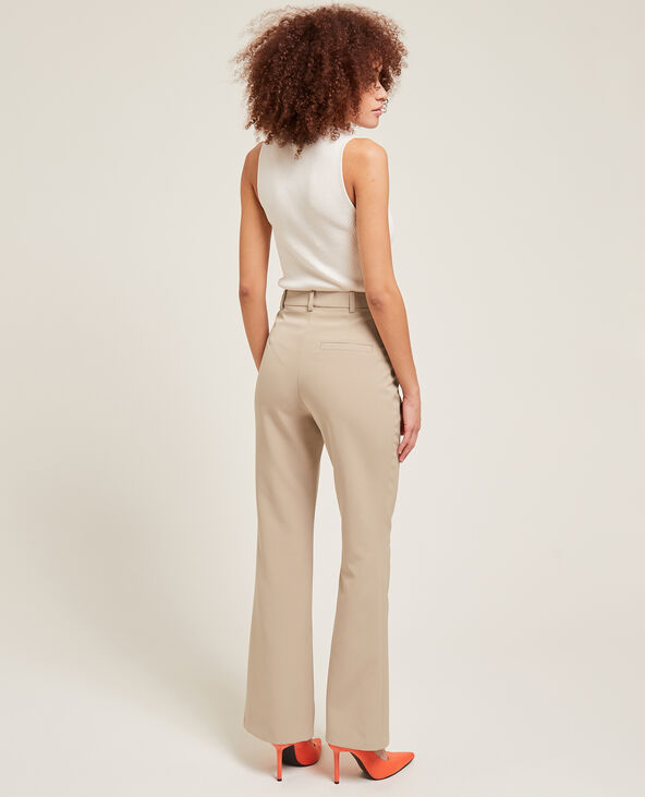 Pantalon droit avec fentes camel - Pimkie