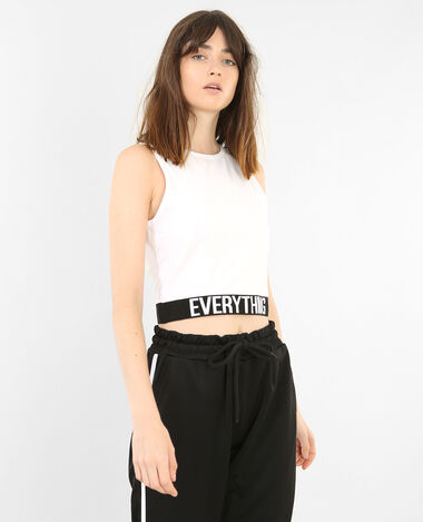 Cropped top de sport blanc - Pimkie