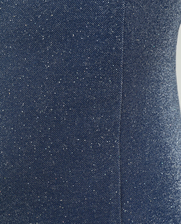 Robe droite à paillettes bleu foncé - Pimkie