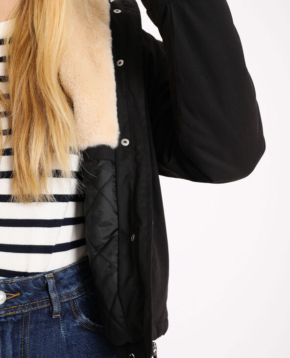 Parka courte à capuche noir - Pimkie