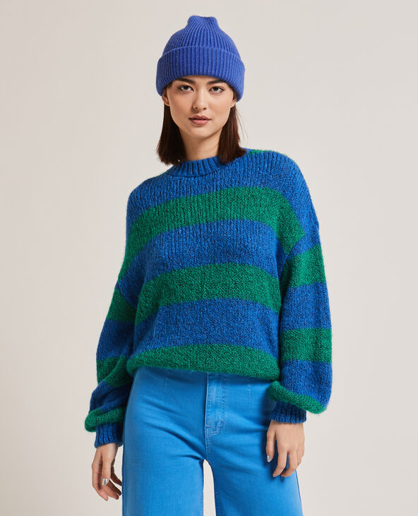Pull col rond bleu - Pimkie