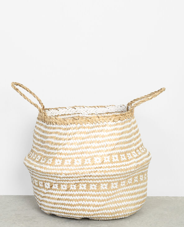 Panier paille et papier blanc - Pimkie