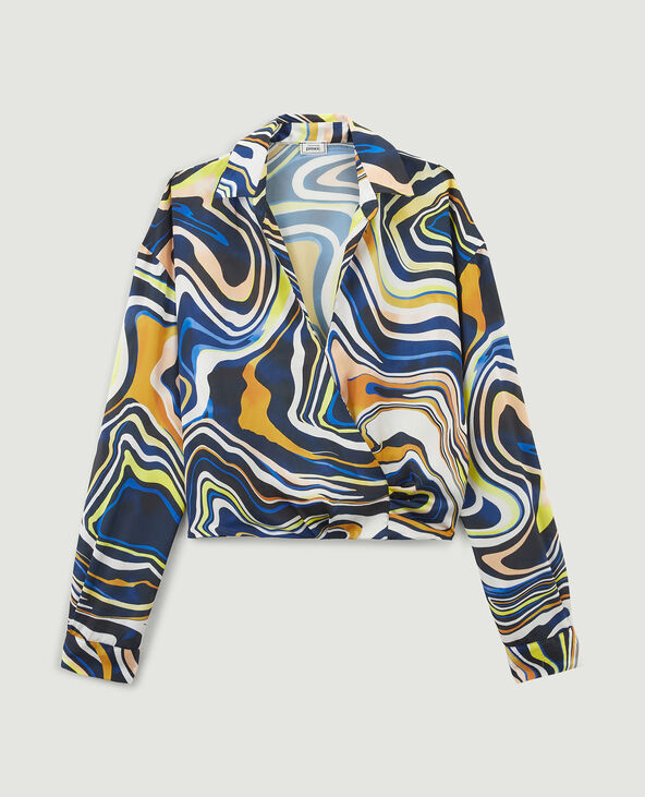 Chemise motif psychédélique jaune - Pimkie
