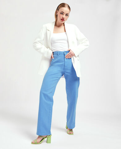 Jean large effet délavé bleu - Pimkie