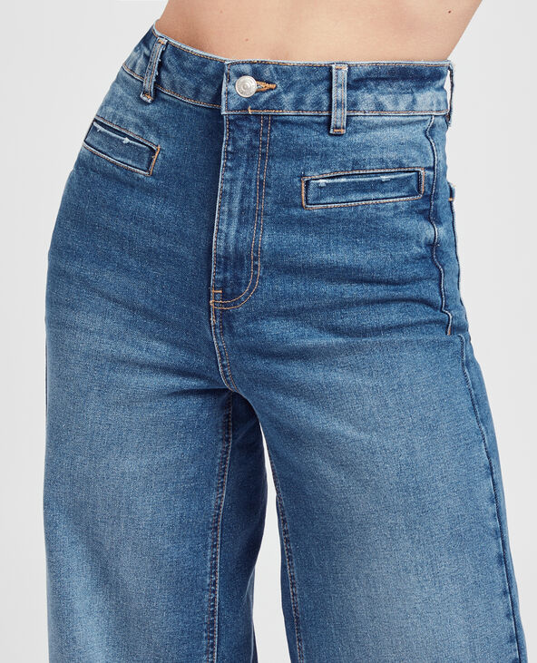 Jean large effet délavé bleu - Pimkie