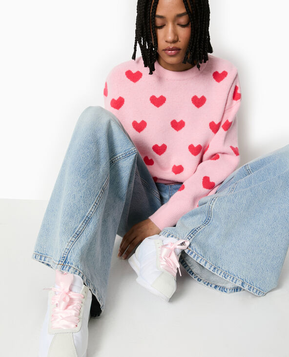 Lacets larges en satin rose - Pimkie