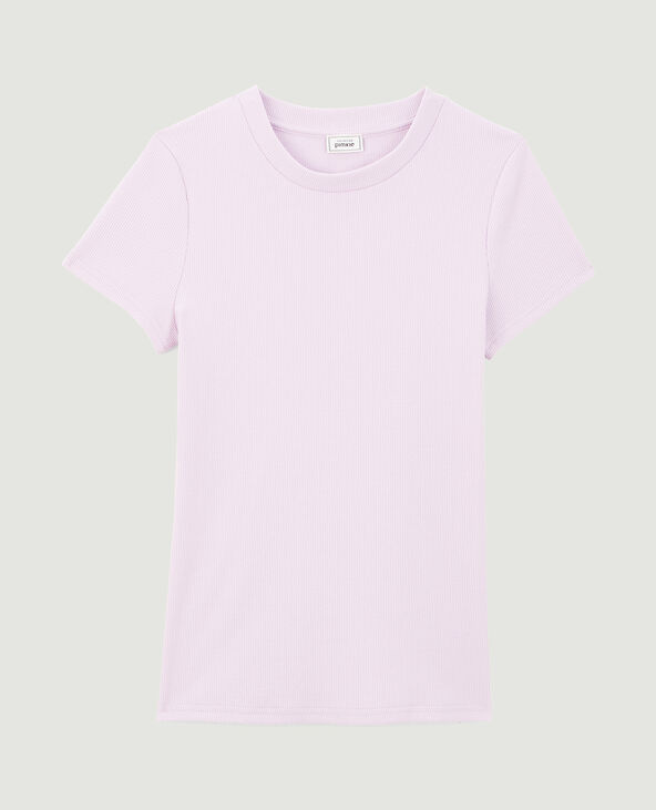 Top maille côtelée lilas - Pimkie