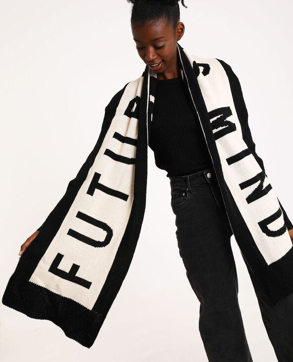 Echarpe Future is mind noir - Pimkie