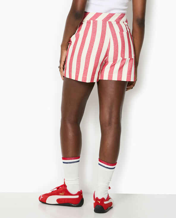 Short city avec larges rayures rouge - Pimkie