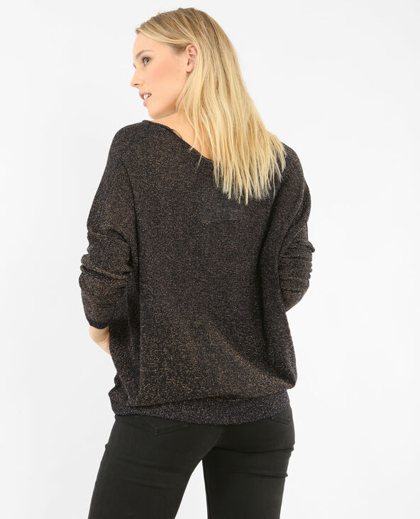 Pull en maille lurex bleu marine - Pimkie