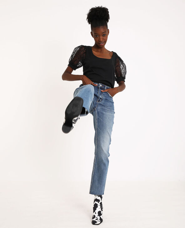 Top manches ballon noir - Pimkie
