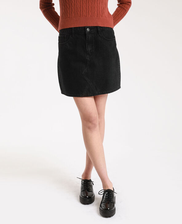 Jupe en jean shop noir pimkie