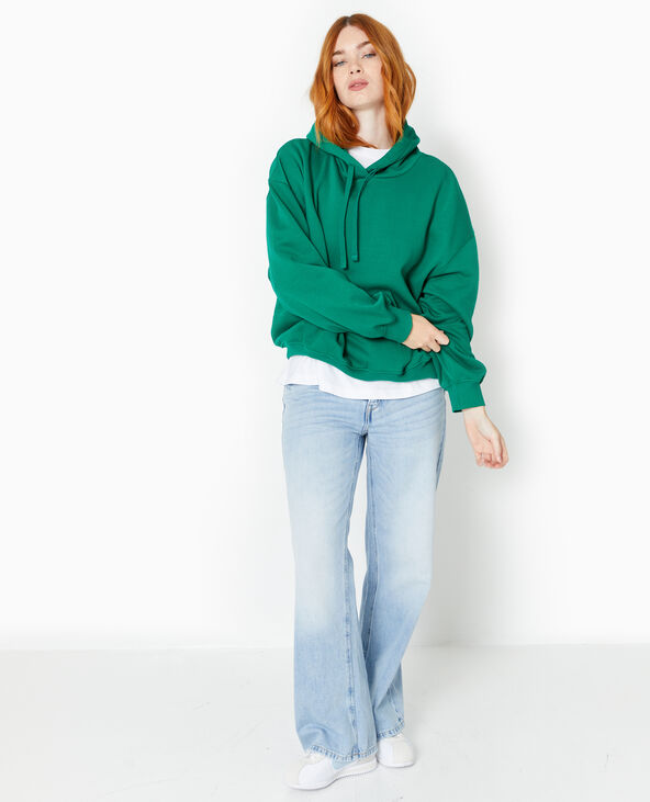 Sweat capuche avec poche devant vert foncé - Pimkie