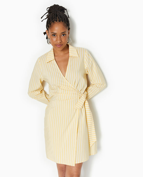 Robe cache c ur courte rayee
