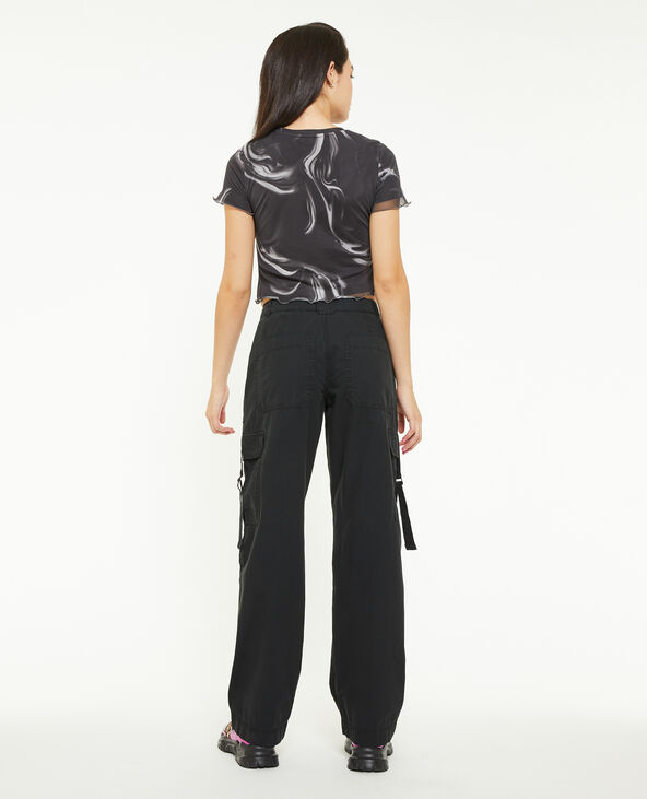 Pantalon cargo avec sangles noir - Pimkie