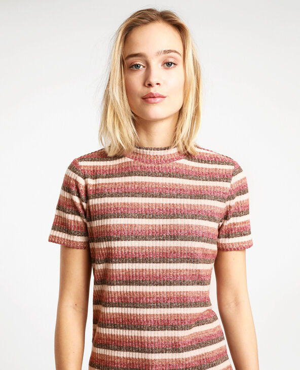 T-shirt rayé marron - Pimkie