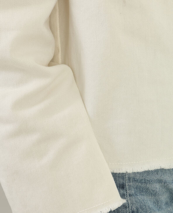 Veste denim blanche blanc - Pimkie