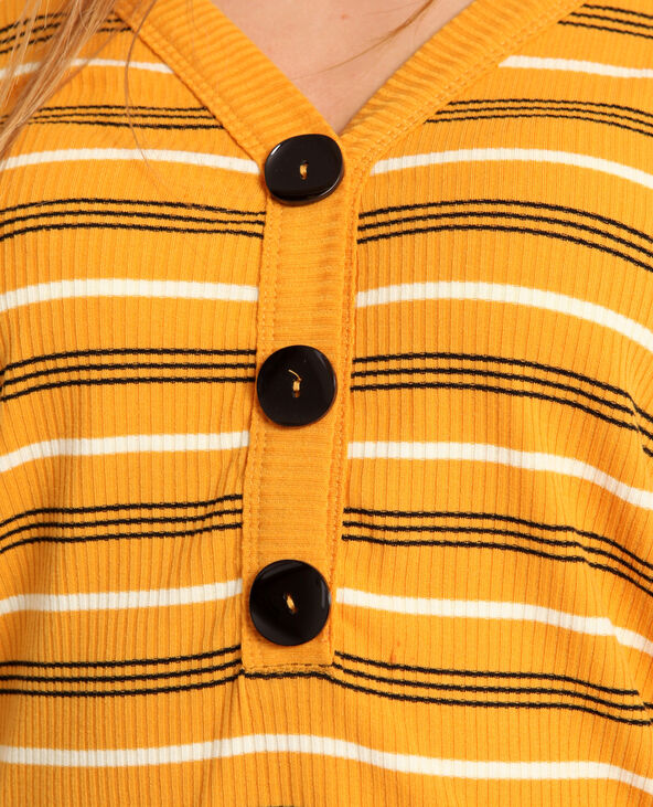 T-shirt rayé jaune ocre - Pimkie