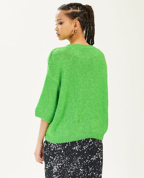 Pull manches courtes vert - Pimkie