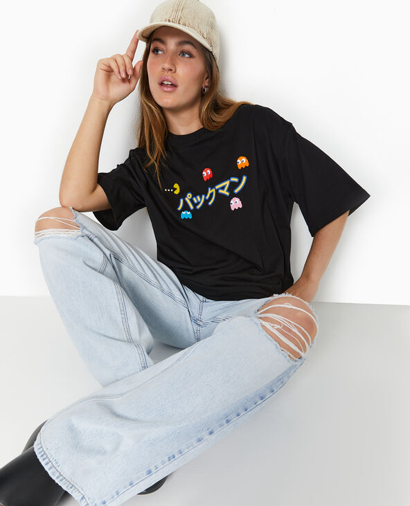 T-shirt oversize PACMAN noir - Pimkie