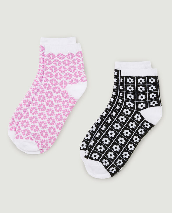 Lot de 2 paires de chaussettes orange fluo - Pimkie