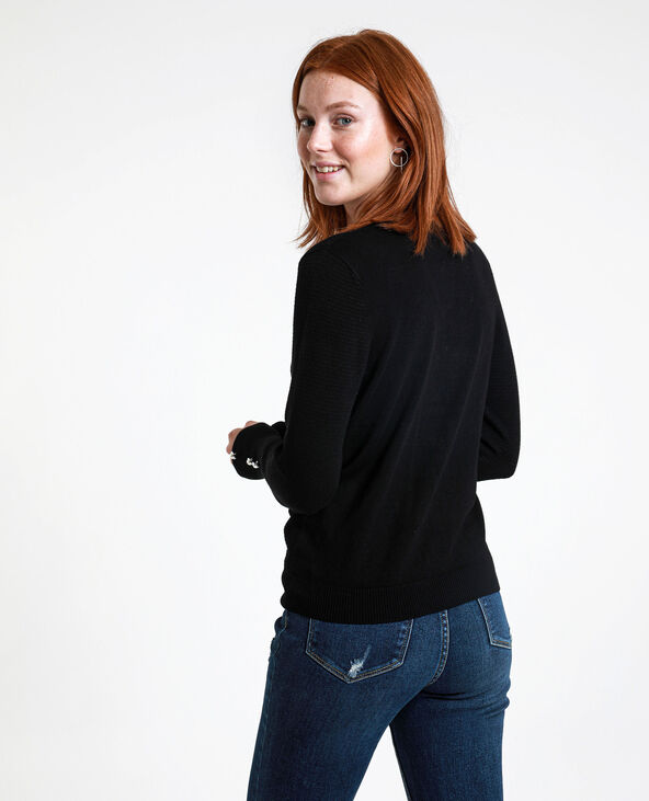 Gilet à perles noir - Pimkie