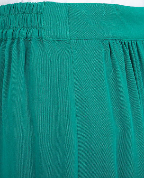 Mini jupe fluide vert émeraude - Pimkie