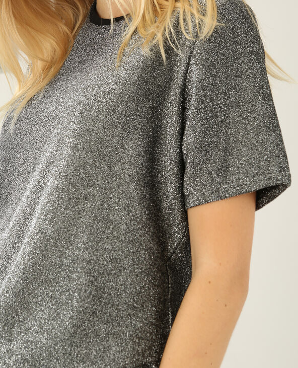 T-shirt brillant noir - Pimkie