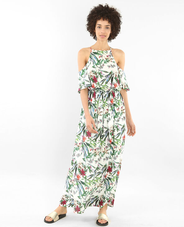 Robe longue manches peekaboo blanc - Pimkie