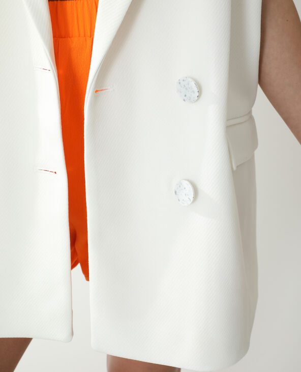Blazer oversize sans manches city blanc - Pimkie